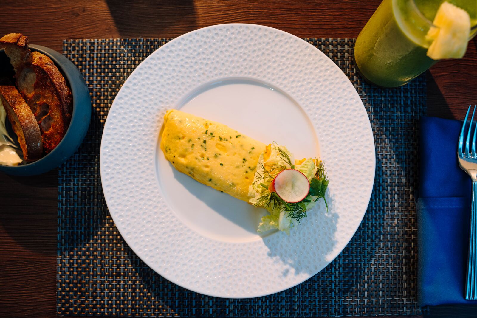 Coffee and pastry at Le Mans Kitchen