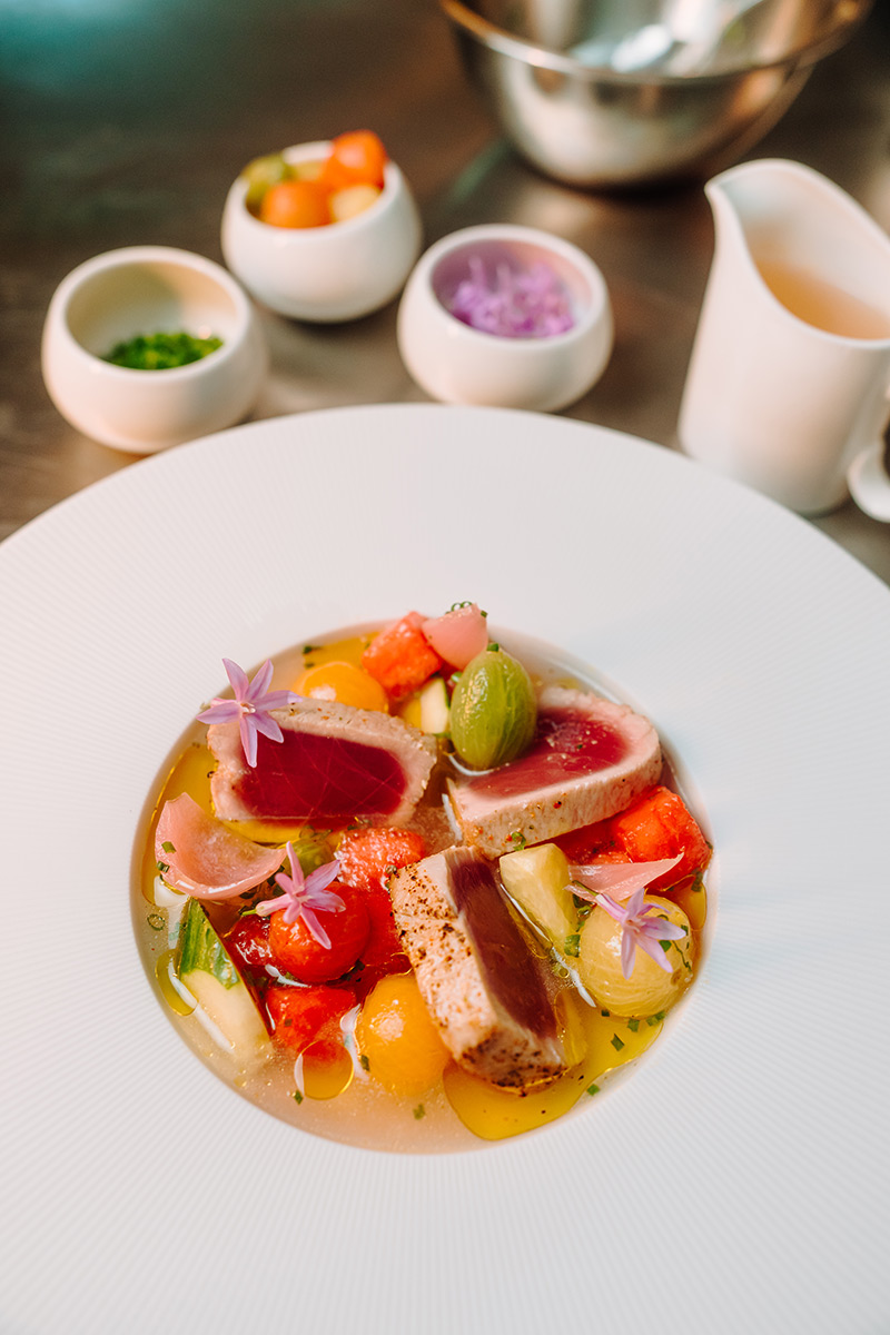 A composed plate at Le Mans Kitchen