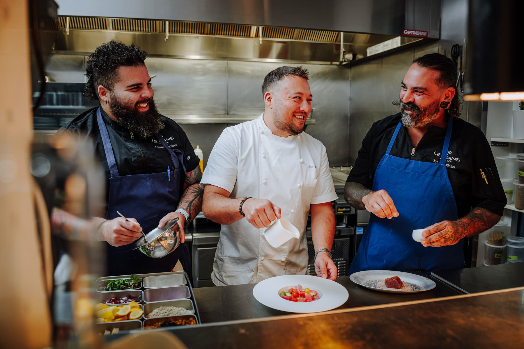 The Le Mans Kitchen team in the dining room